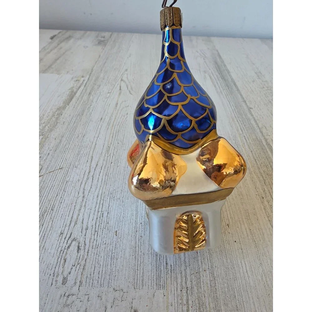 Moroccan glass mercury ornament building Xmas‎ tree vintage